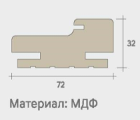 Коробка МДФ телескоп (Корадубов) (песочный, 32*72, 2070, ПЭТ)